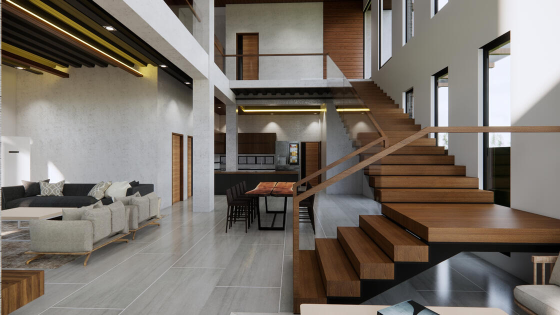 Residence 2 Living to Kitchen